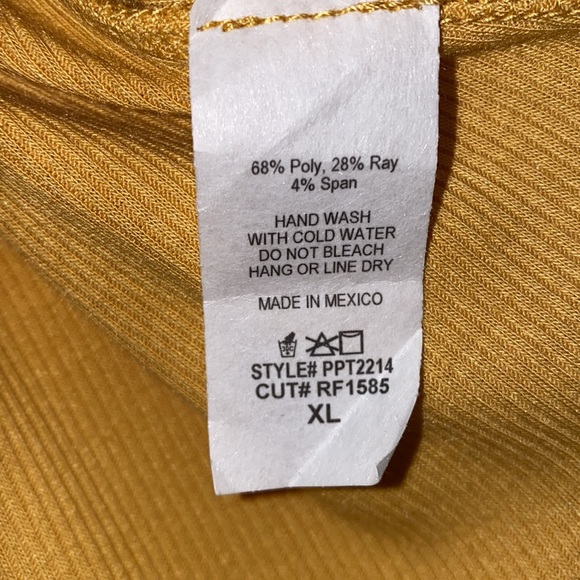 Flowy Mustard yellow Tank top - Picture 4 of 5